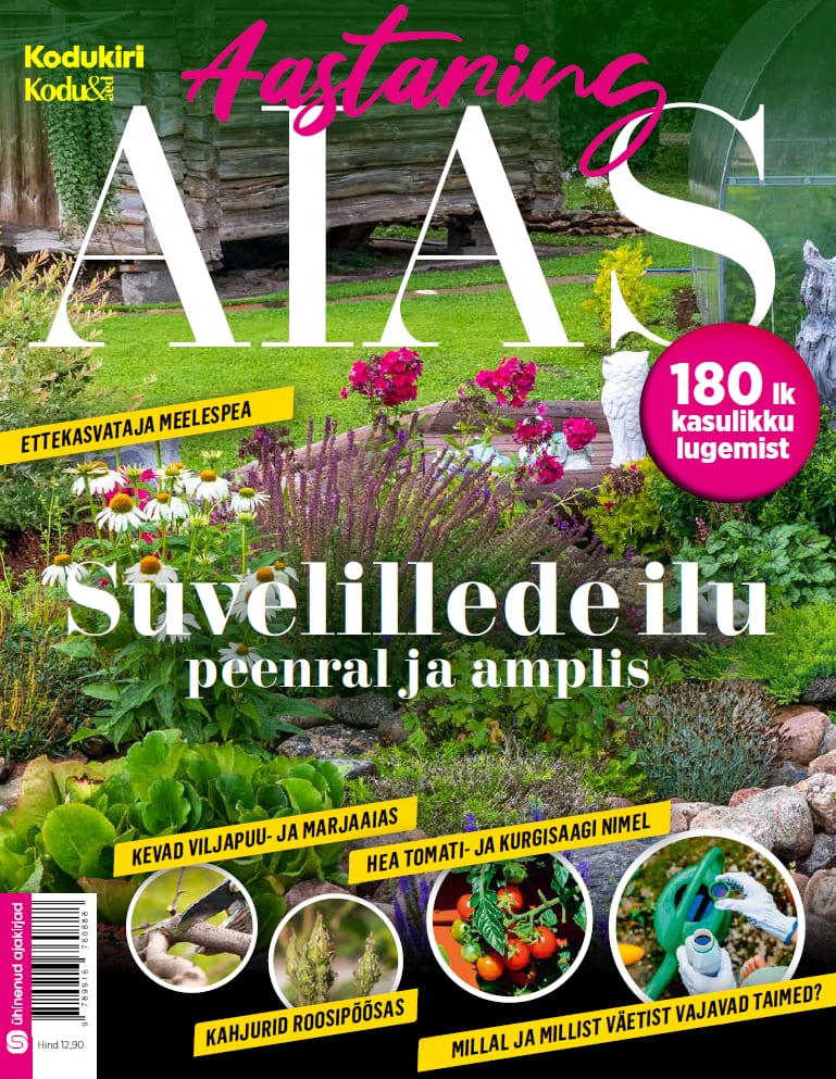 "Aastaring aias. Suvelillede ilu peenral ja amplis." Margit Aedla
