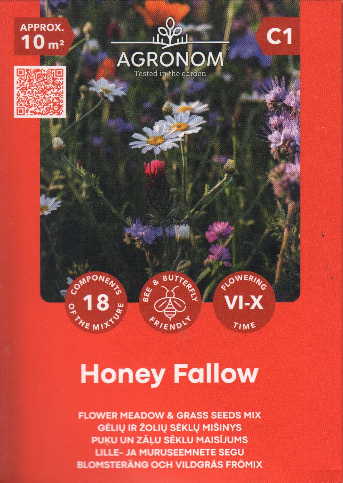 Lillemuru üheaastastest suvelilledest ja heintaimedest / Lille-ja muruseemnete segu "Honey Fallow"