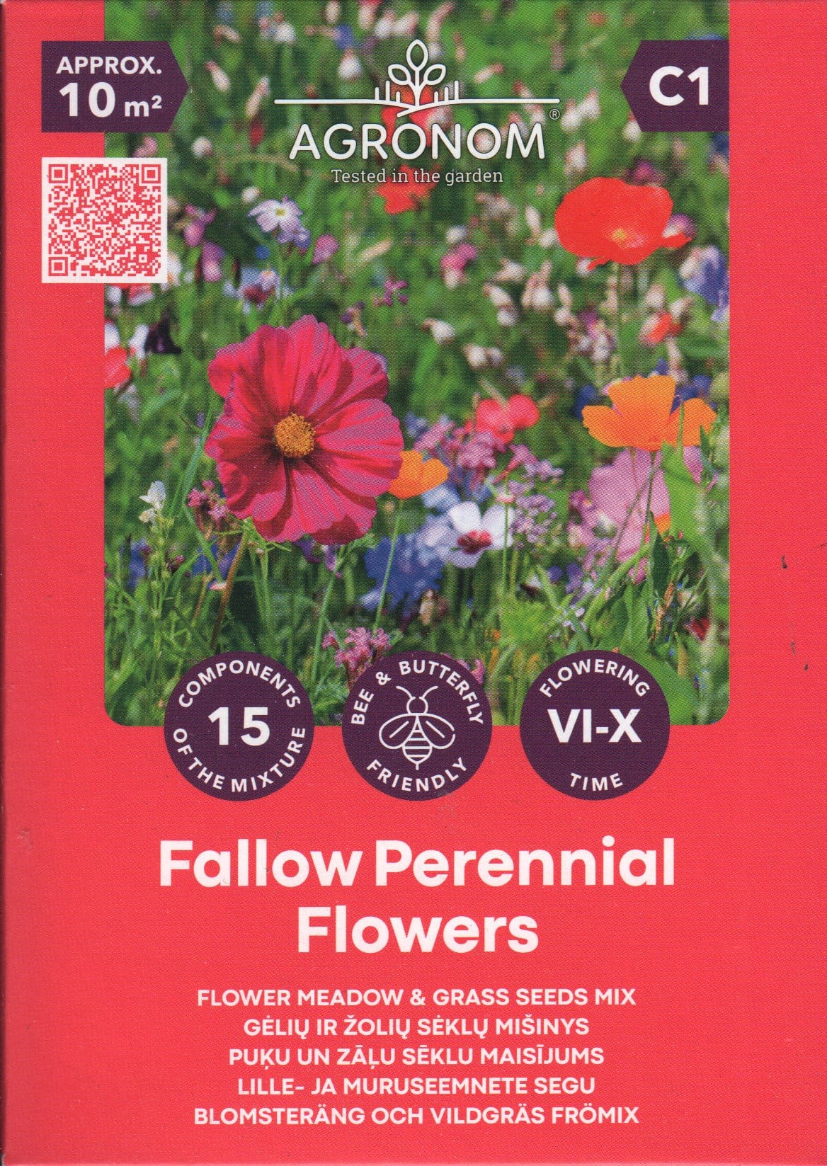 Lillemuru üheaastastest suvelilledest ja heintaimedest / Lille-ja muruseemnete segu "Fallow Perennial Flowers"