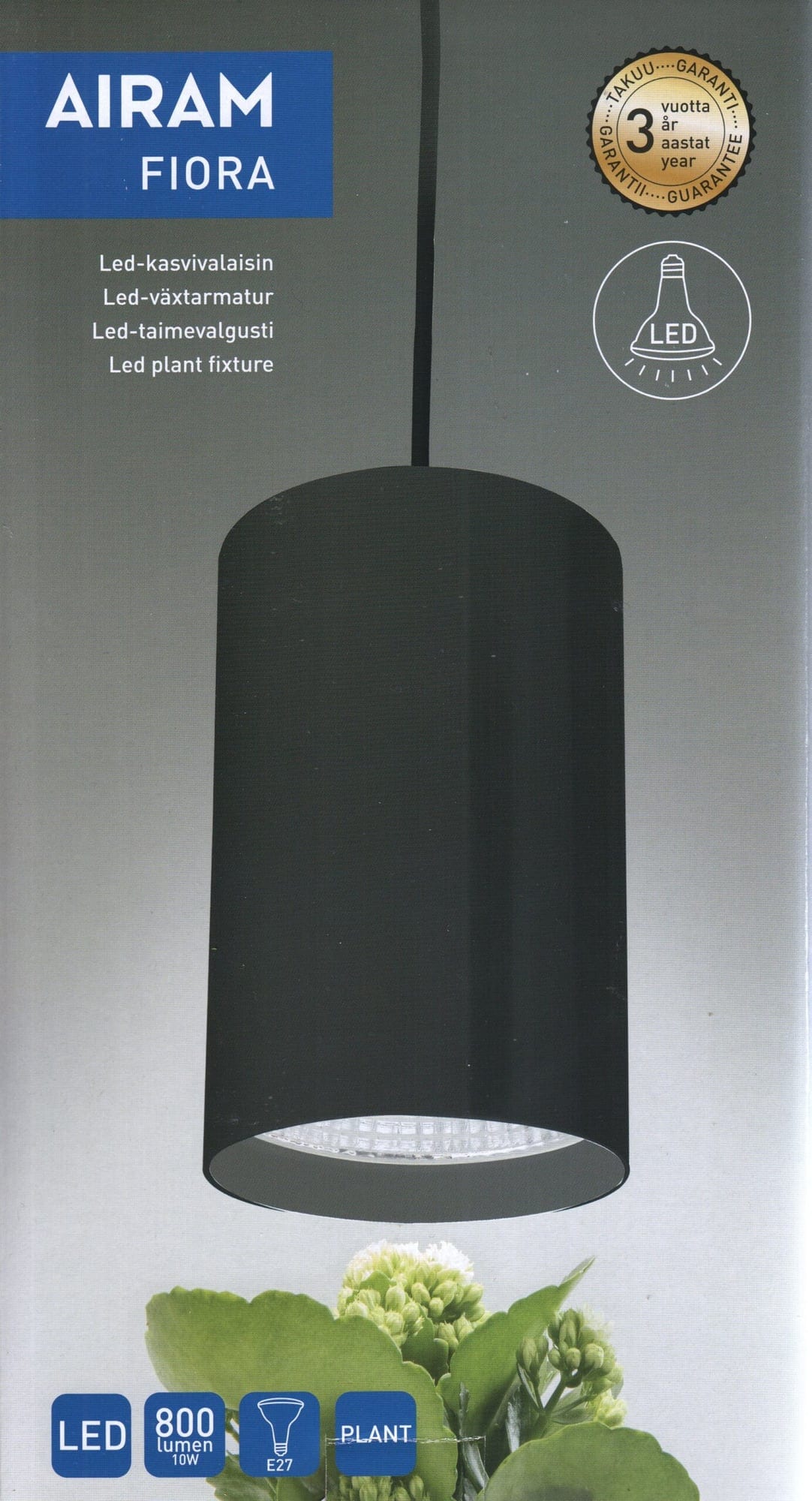 Taimelamp Fiora LED 9,5W 800lm, sokkel E27