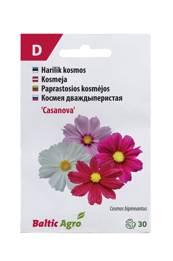 Harilik kosmos kääbuskasvuline "Casanova Mix"