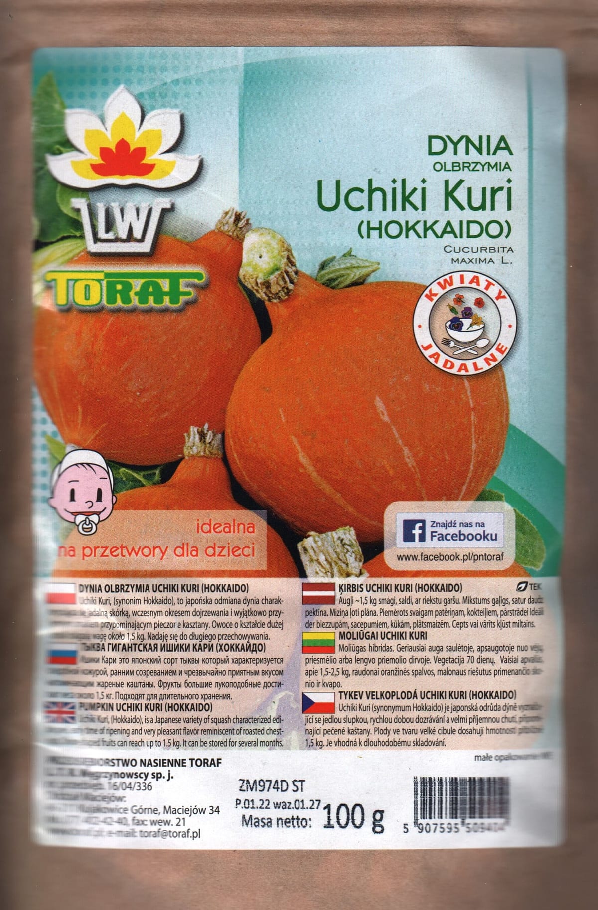 Hokkaido kõrvits "Uchiki Kuri" 100 grammi