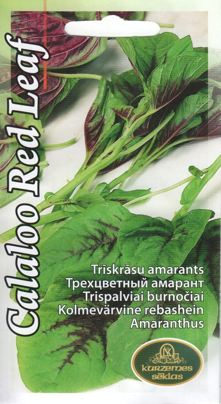 Kolmevärviline rebashein "Calaloo Red Leaf"