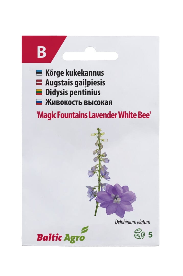 Kõrge kukekannus "Magic Fountains Lavender White Bee"
