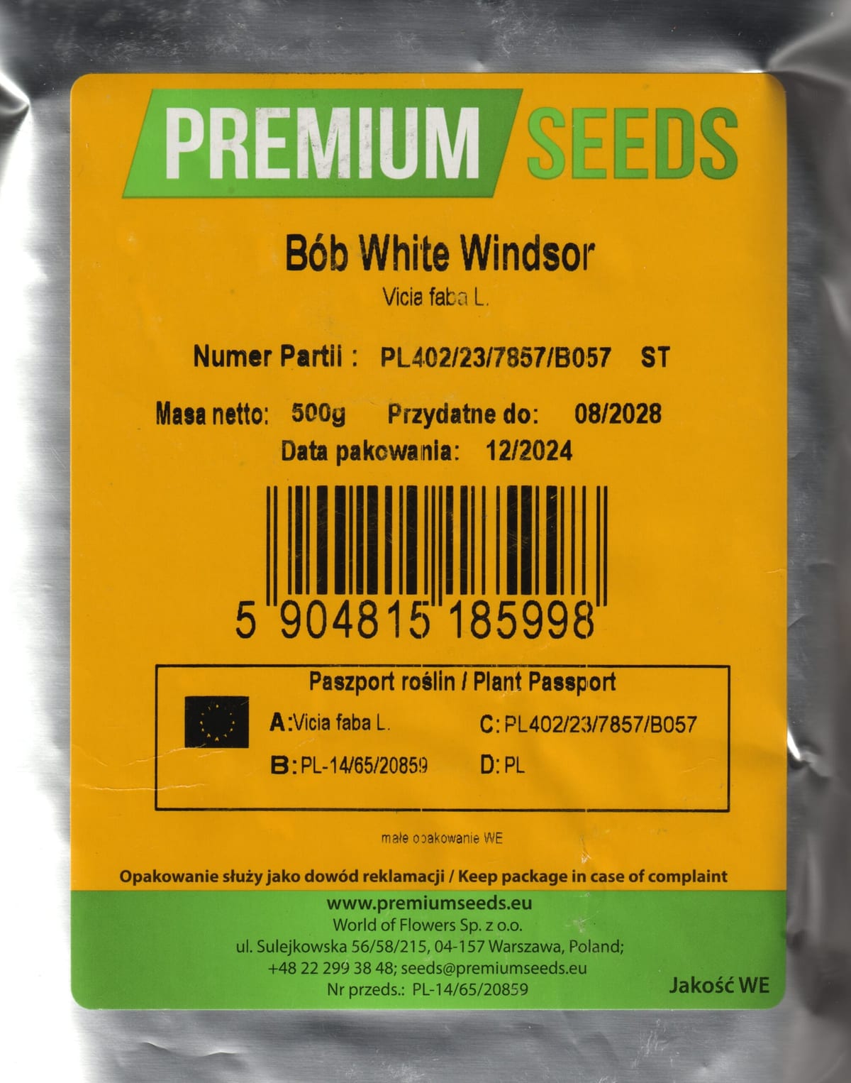 Põlduba "White Windsor" 500 grammi