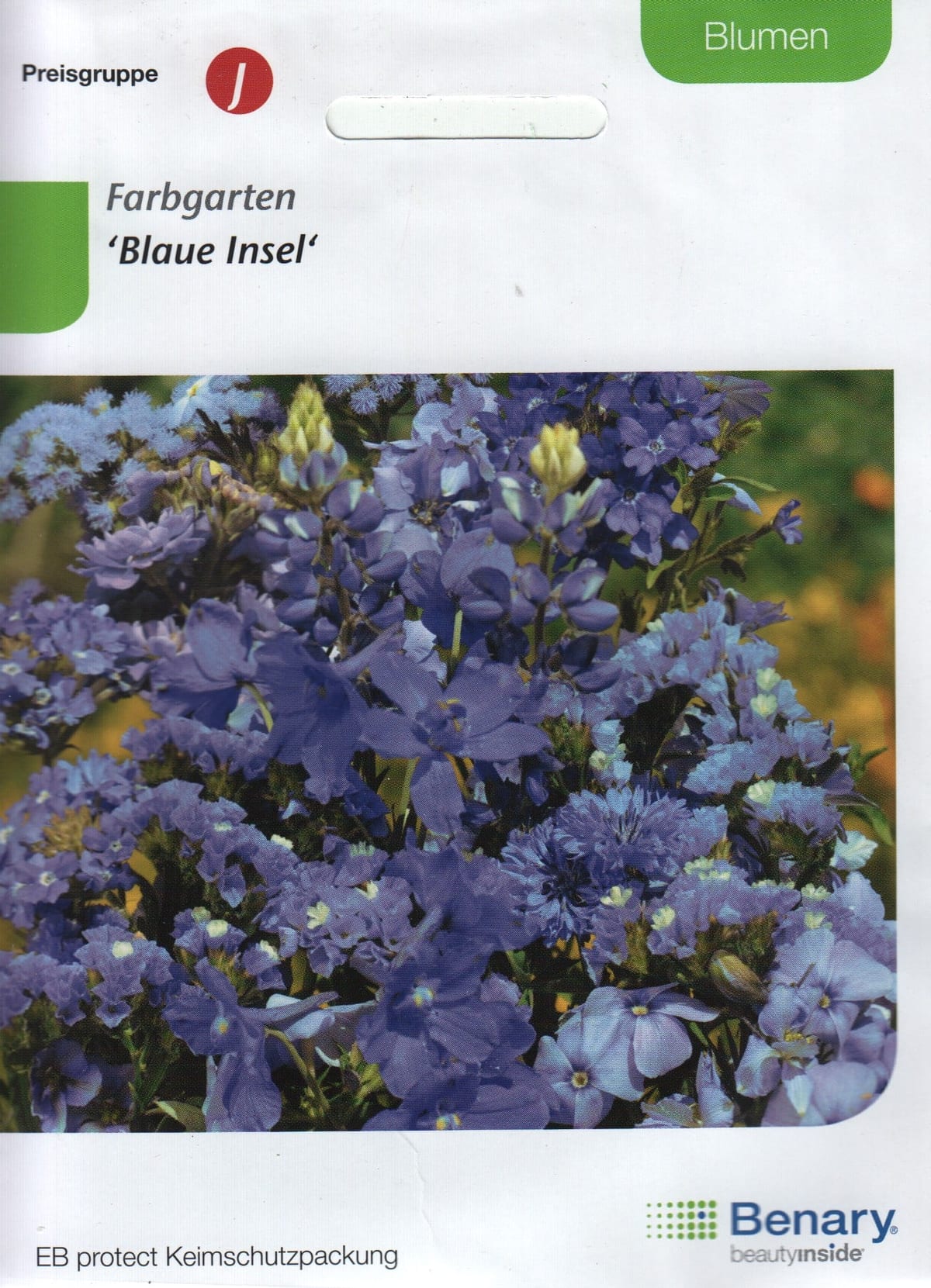 Suvelillede segu sinine "Blaue Insel"