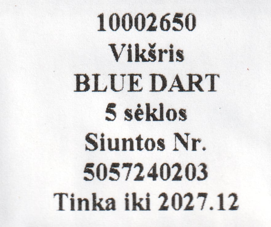 Sale luga "Blue Dart"