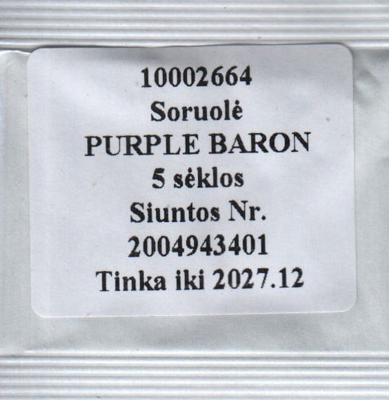 Neegri-hiidhirss "Purple Baron" F1