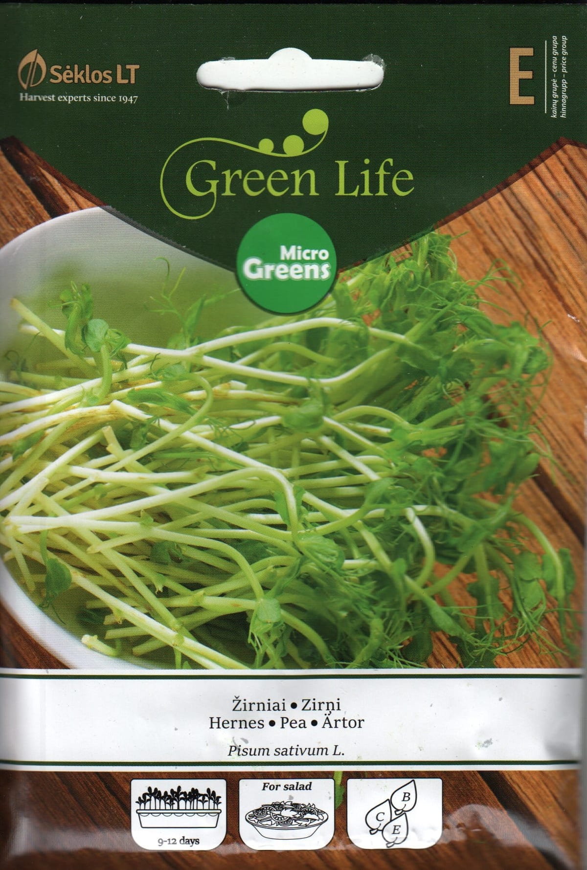 Seemned idandamiseks - hernes - micro greens