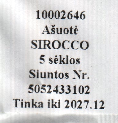 Uusmeremaa tuulehein "Sirocco"