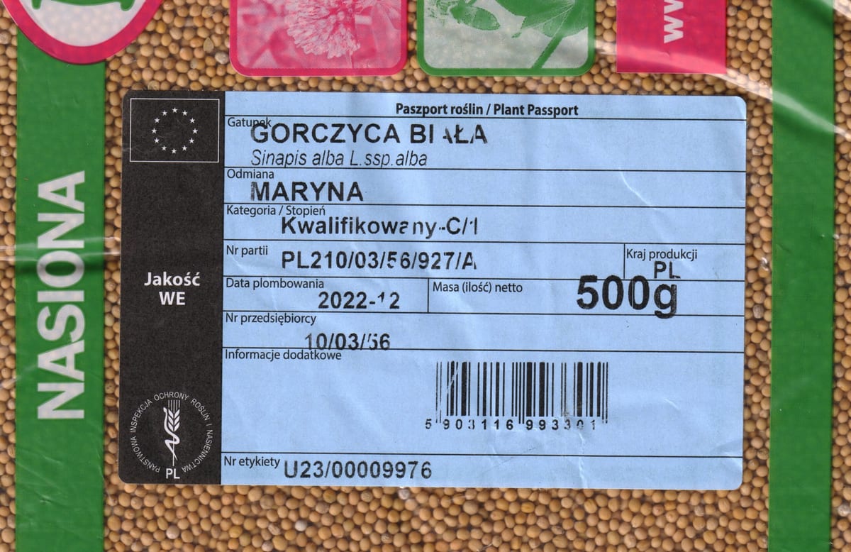 Valge sinep "Maryna" 0,5kg