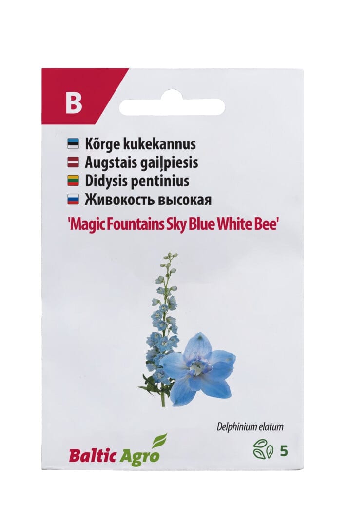 Kõrge kukekannus "Magic Fountains Sky Blue White Bee"