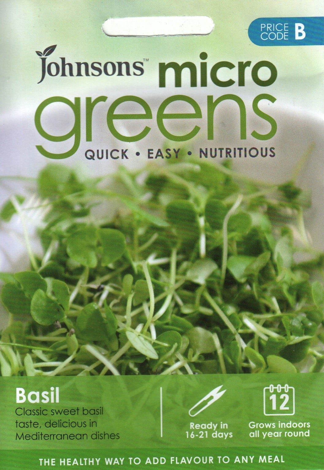 Seemned idandamiseks - vürtsbasiilik - micro greens